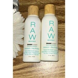 2 x Raw Sugar Living Fierce Renew Hair Boost Coconut + Soy Protein 2 FL Oz